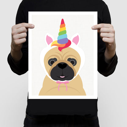 Unicorn pug print