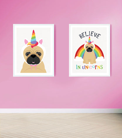 Unicorn pug print