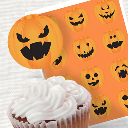 petrifying pumpkins party circles - PRINTABLE FILE