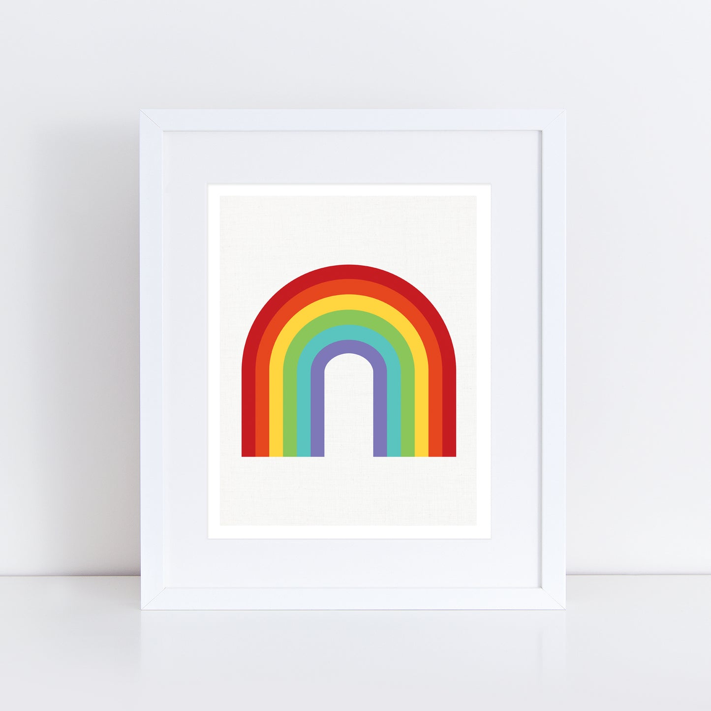 Retro rainbow print