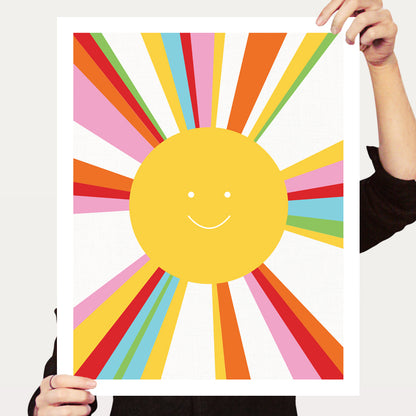 Rainbow sun print