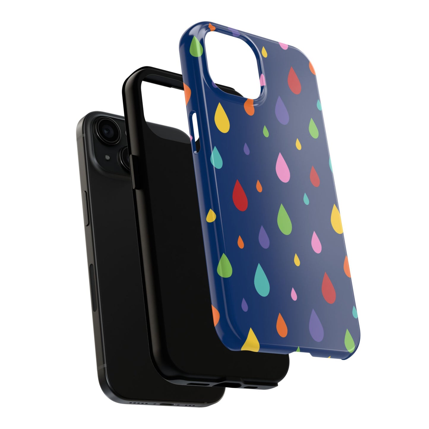 Rainbow Raindrops Mobile Phone Tough Case