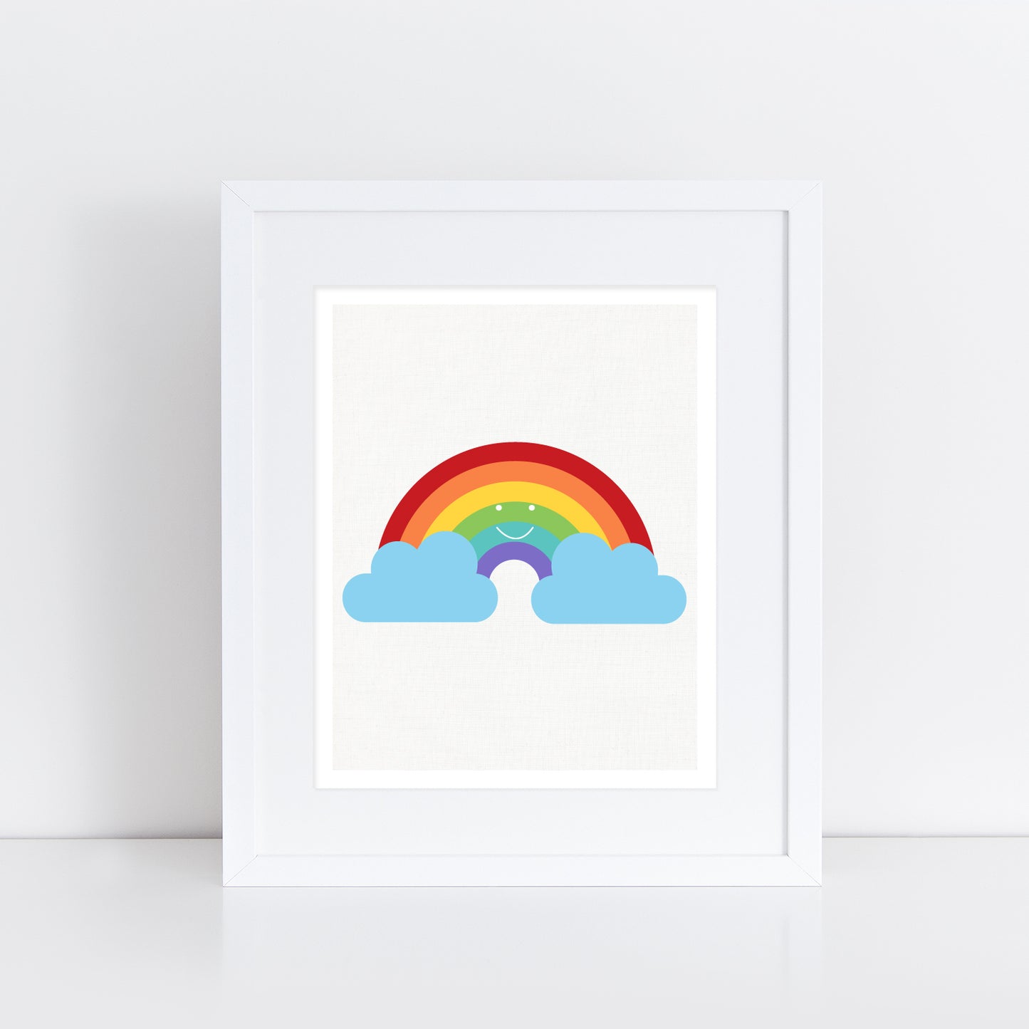 Rain, sun and rainbow art print set