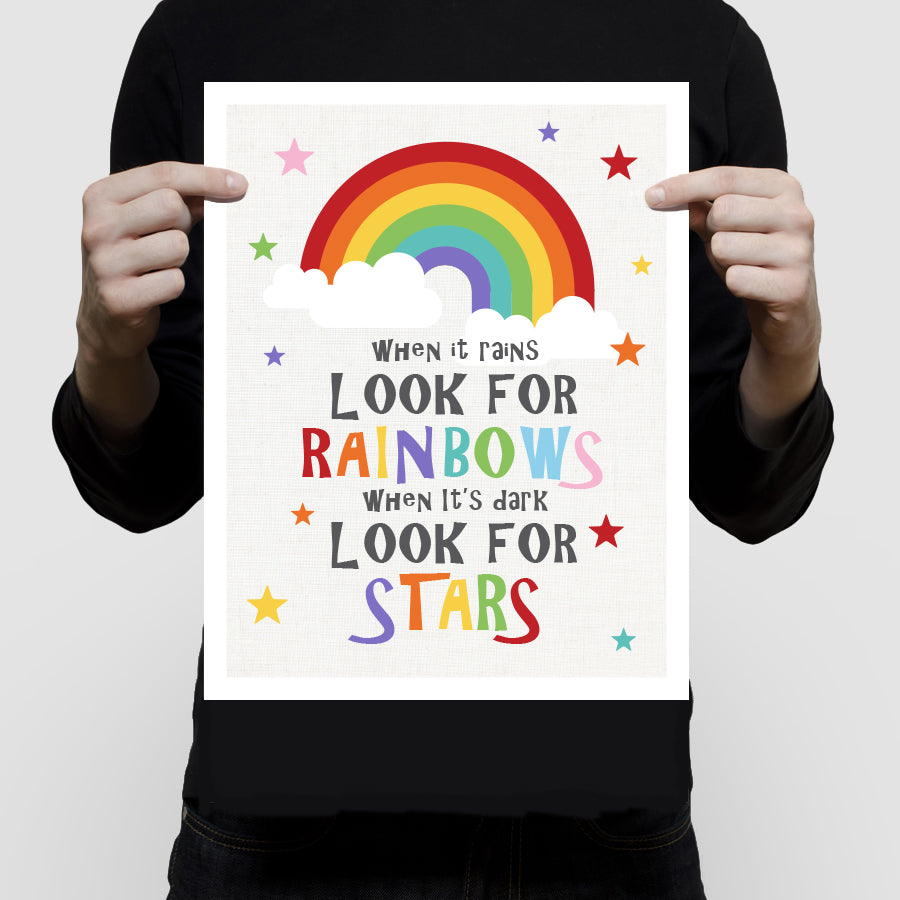 Look for rainbows print