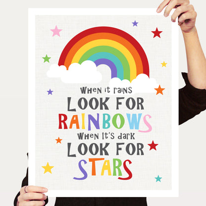 Look for rainbows print