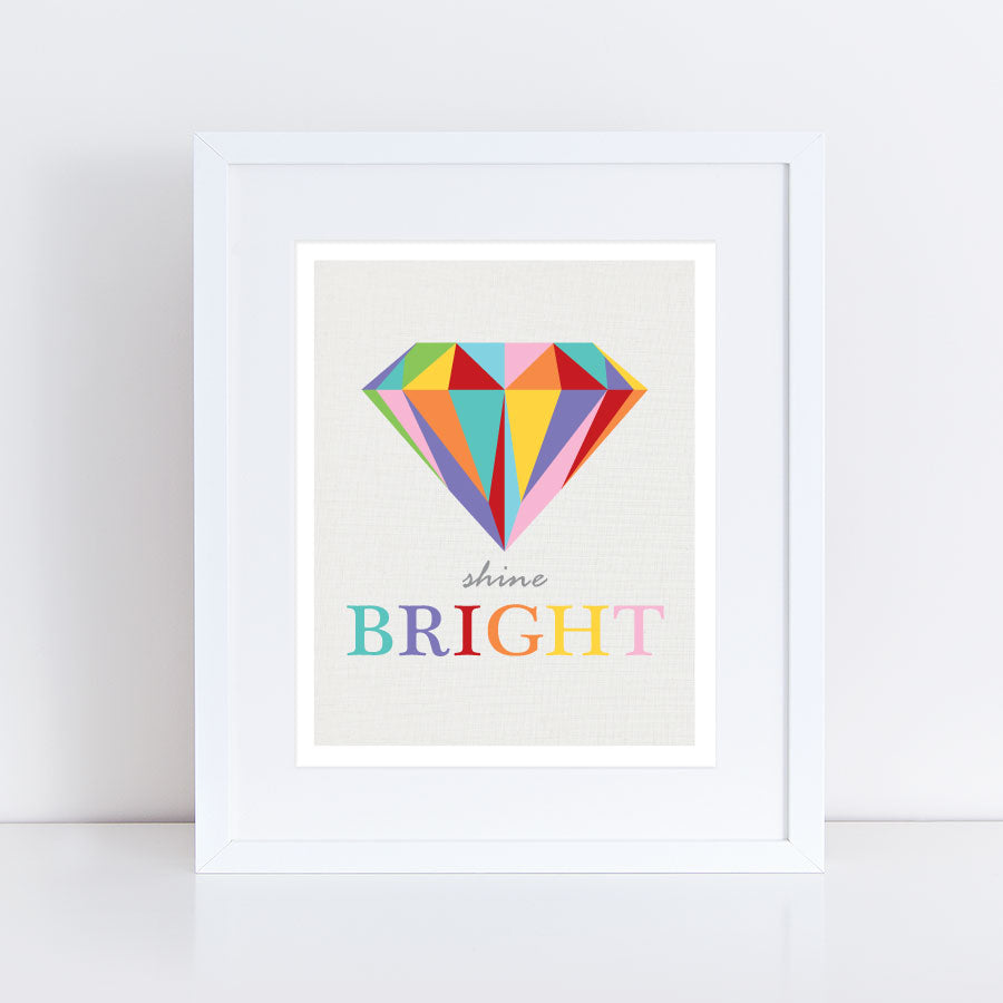 Shine bright with diamond illustration
