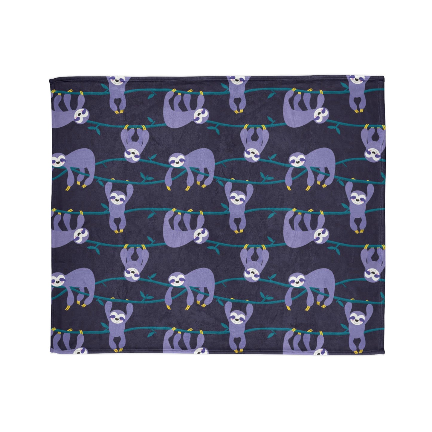 Jungle Sloths Throw Blanket – Cosy Sloth Pattern Blanket
