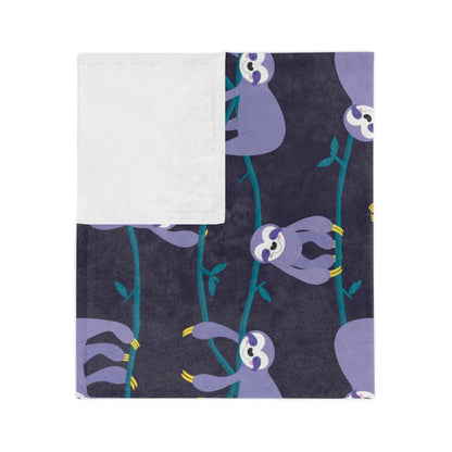 Jungle Sloths Throw Blanket – Cosy Sloth Pattern Blanket