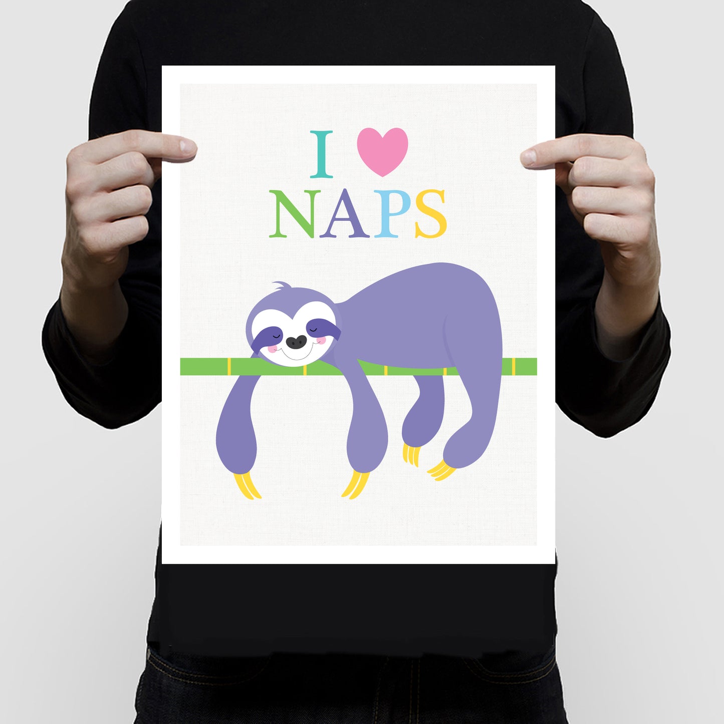 Sleeping sloth print
