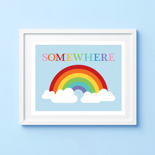 Somewhere Over the Rainbow Wall Art Print