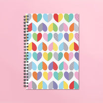Heart Confetti Spiral Notebook A5 – Cute Stationery for School or Work ...