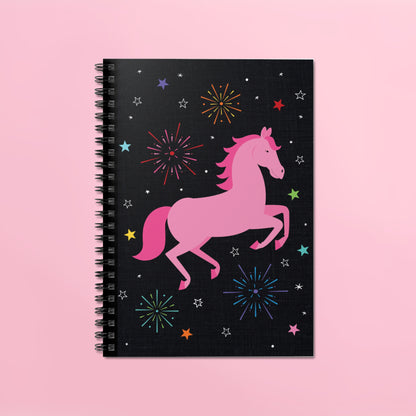 Cosmic Horse Spiral Notebook
