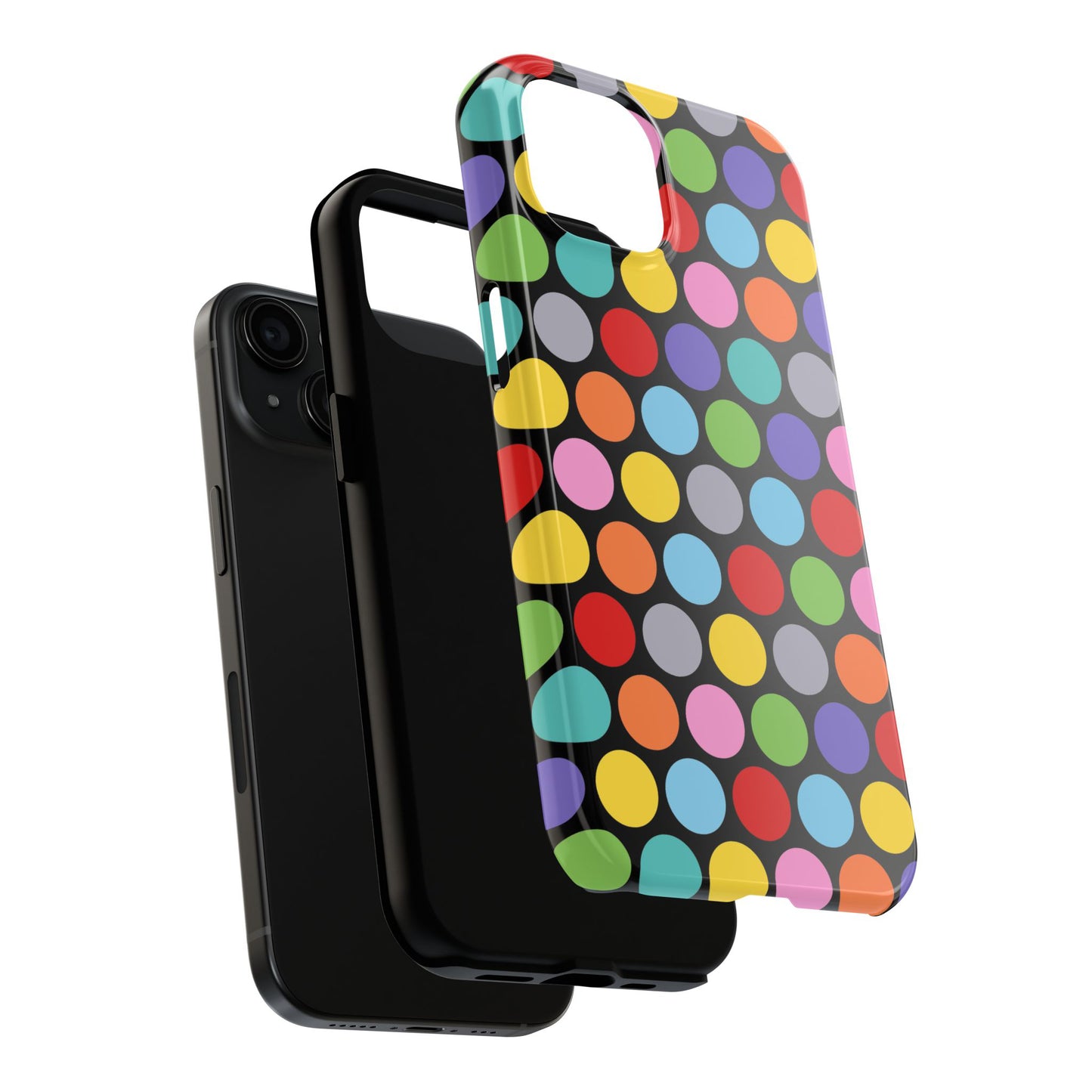 Spots on Black Mobile Phone Tough Case