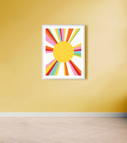 Rainbow sun print