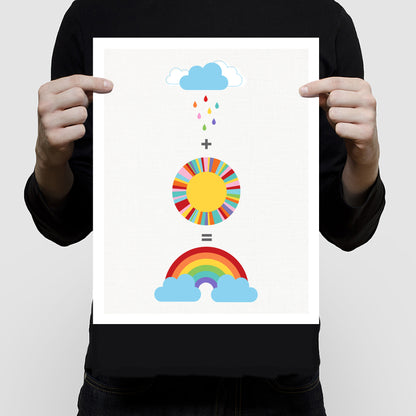 rain + sun = rainbows print