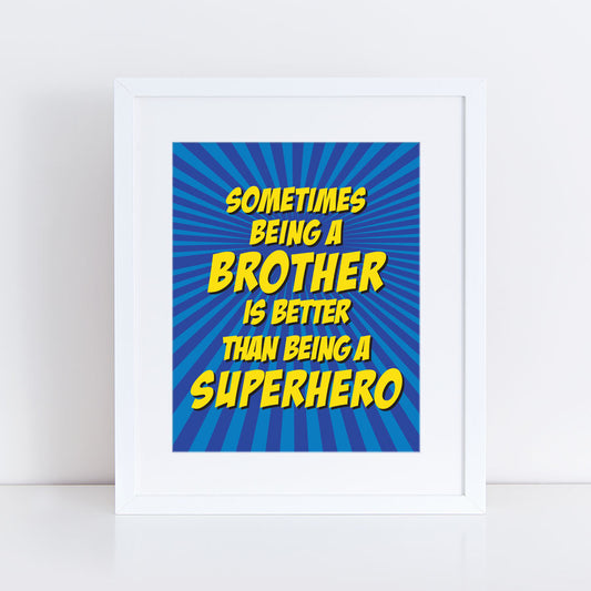 Big brother superhero print