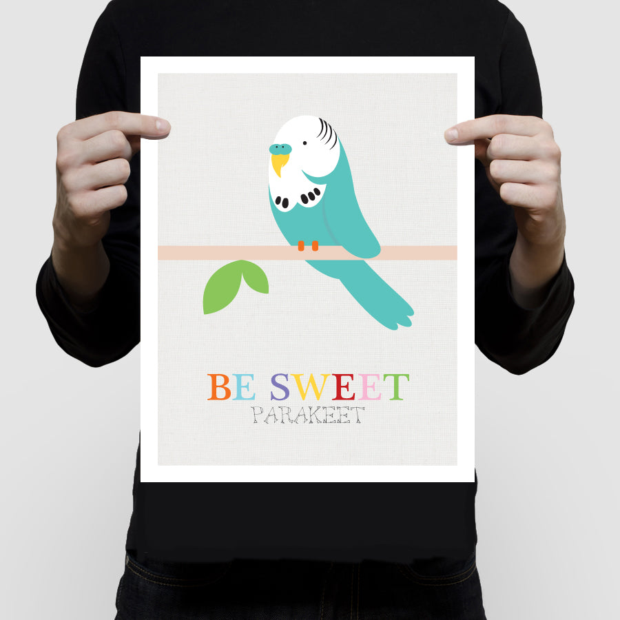 Be sweet parakeet print