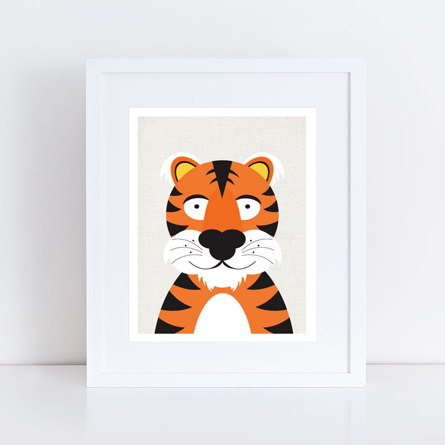 fun and colourful tiger print for kids