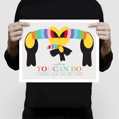 Toucan family print