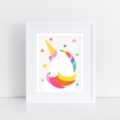 Magical unicorn nursery art print set