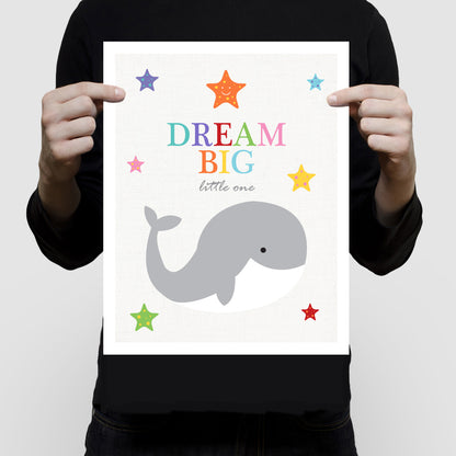 Dream big whale print