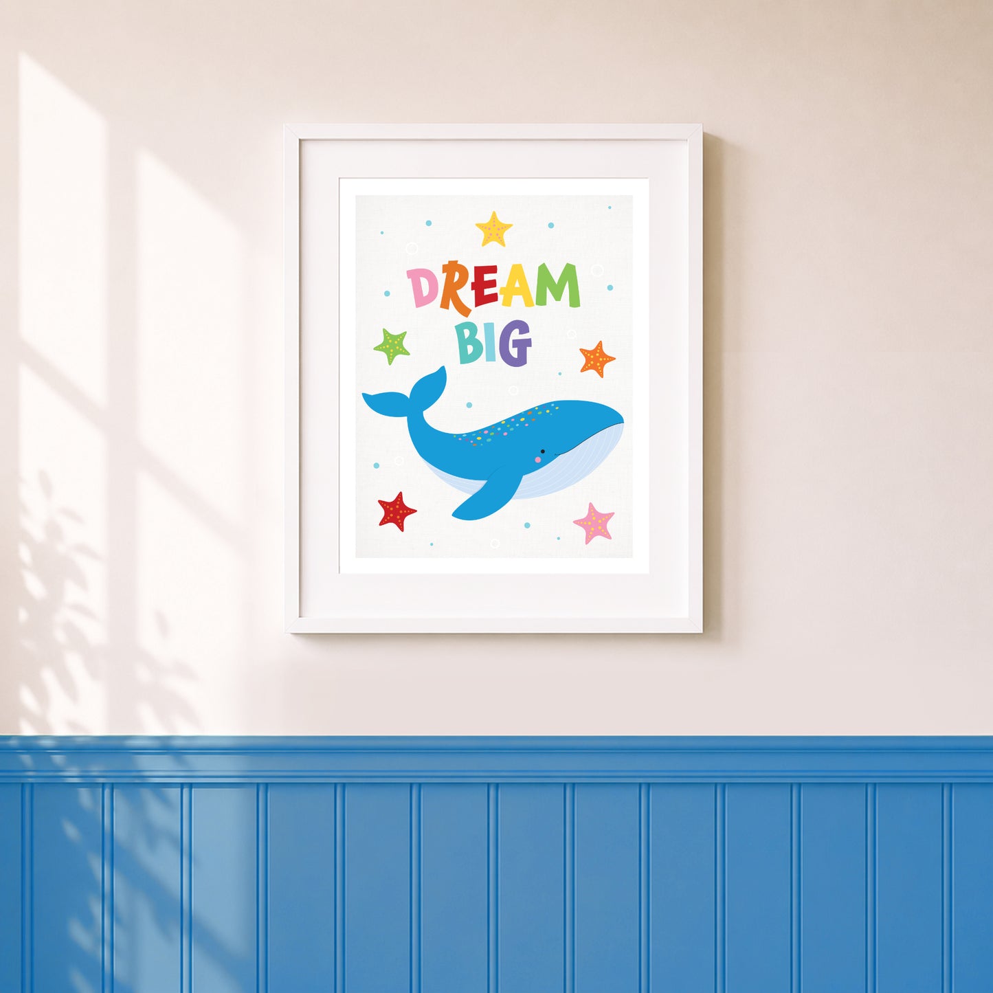 Dream Big Whale Wall Art Print