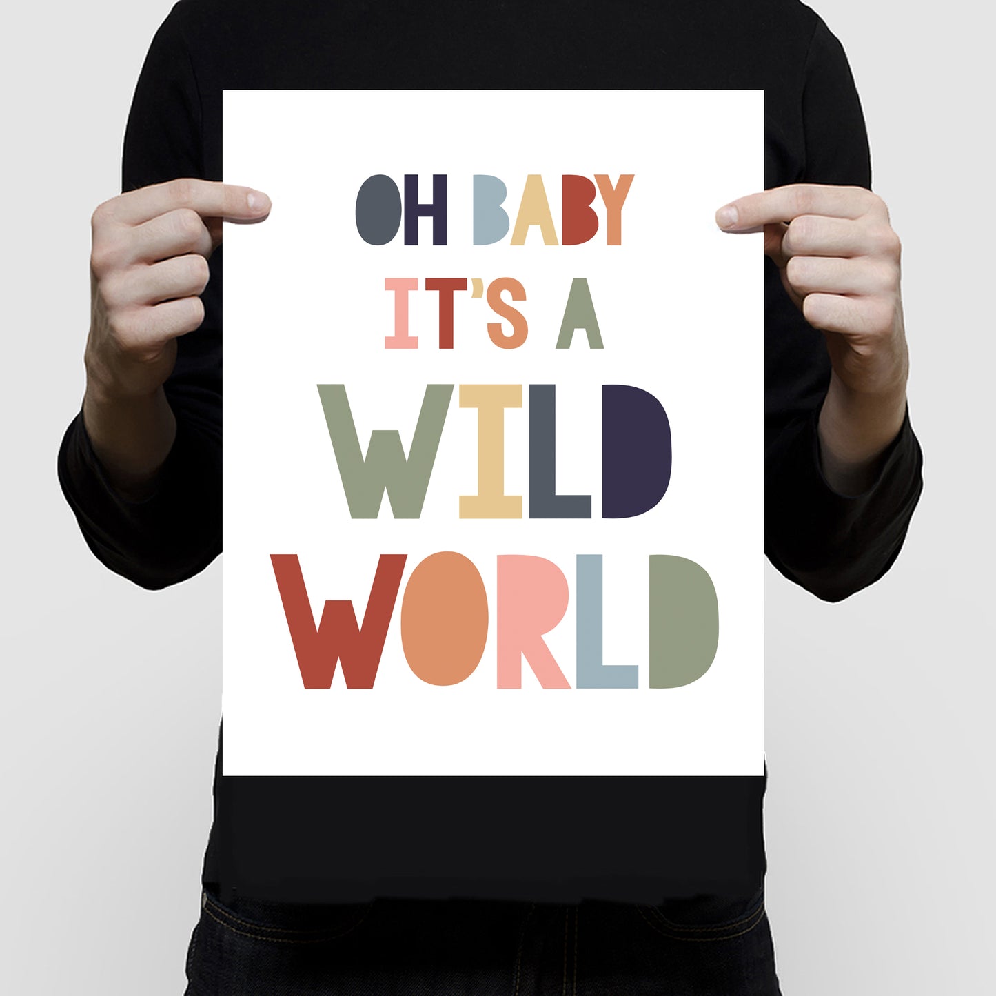 Wild world earth tones print