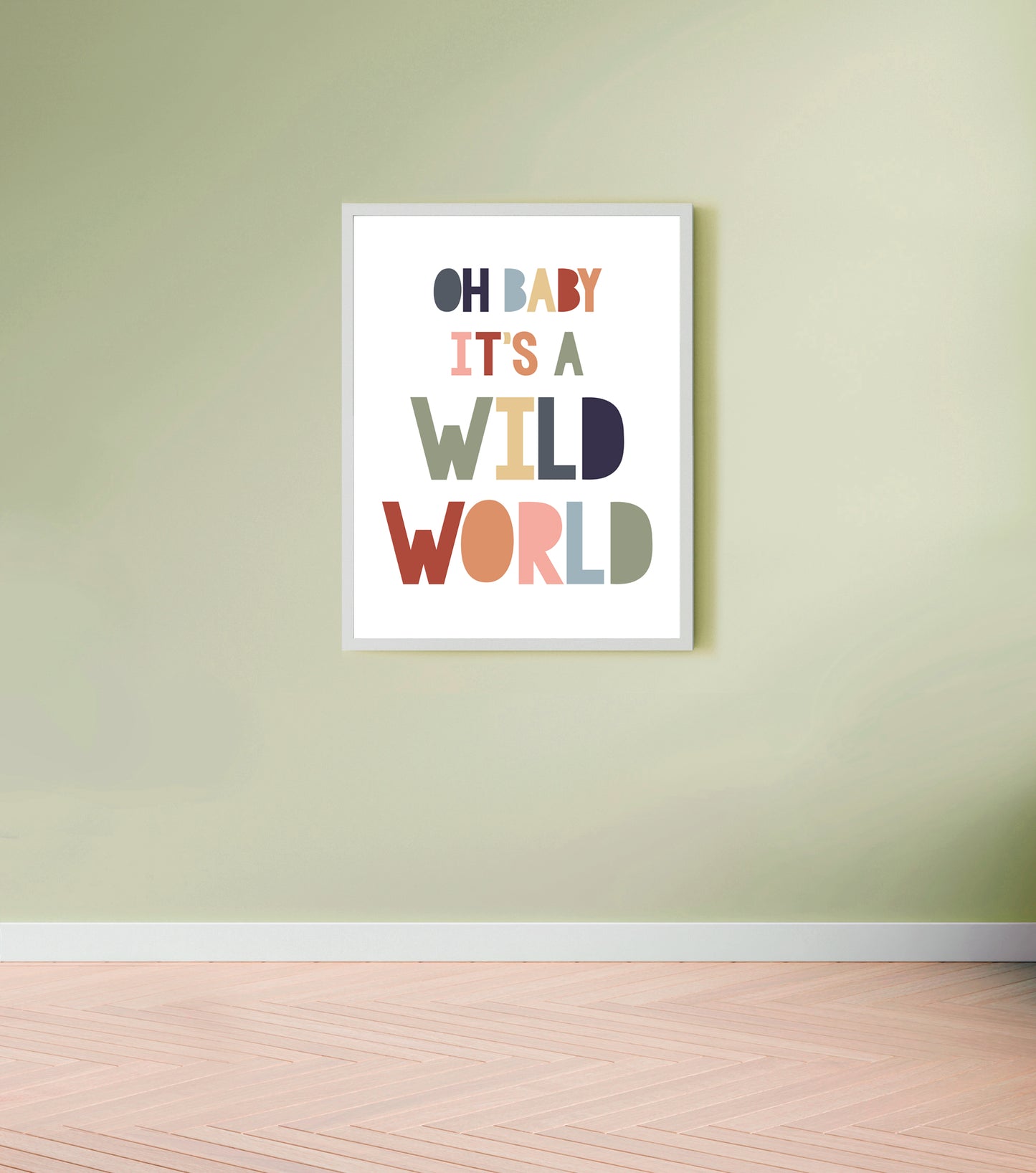 Wild world earth tones print