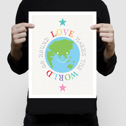 World go round print