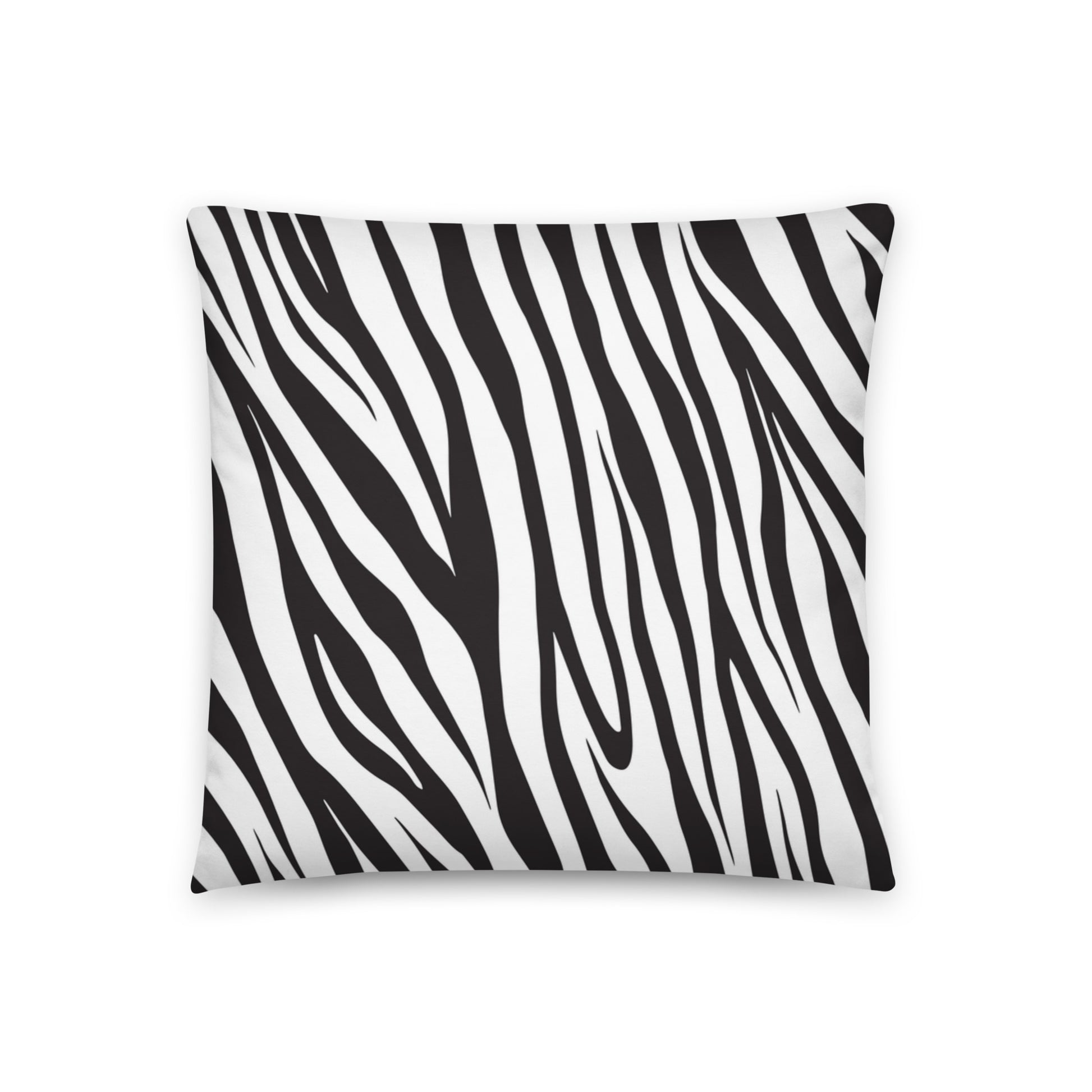 cushion cover features a striking zebra print pattern