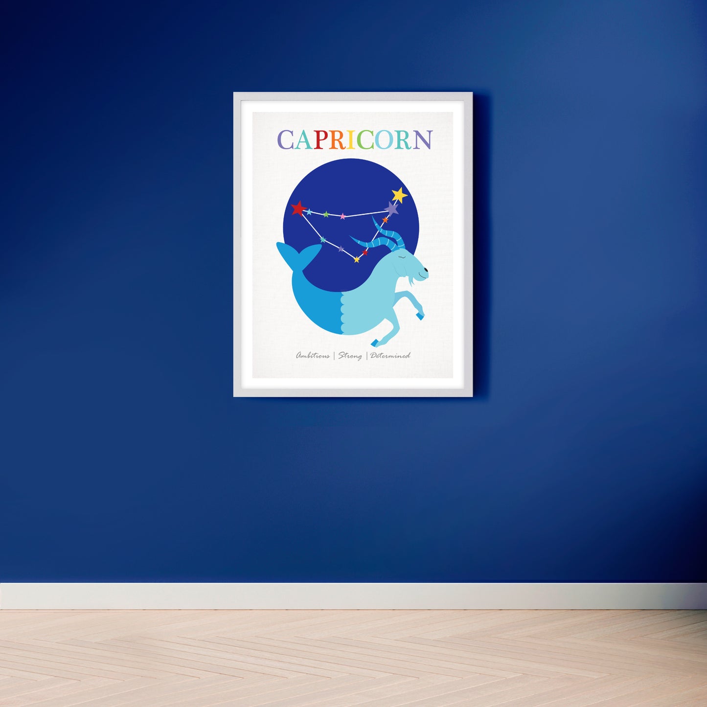 Capricorn zodiac star sign birth stats print