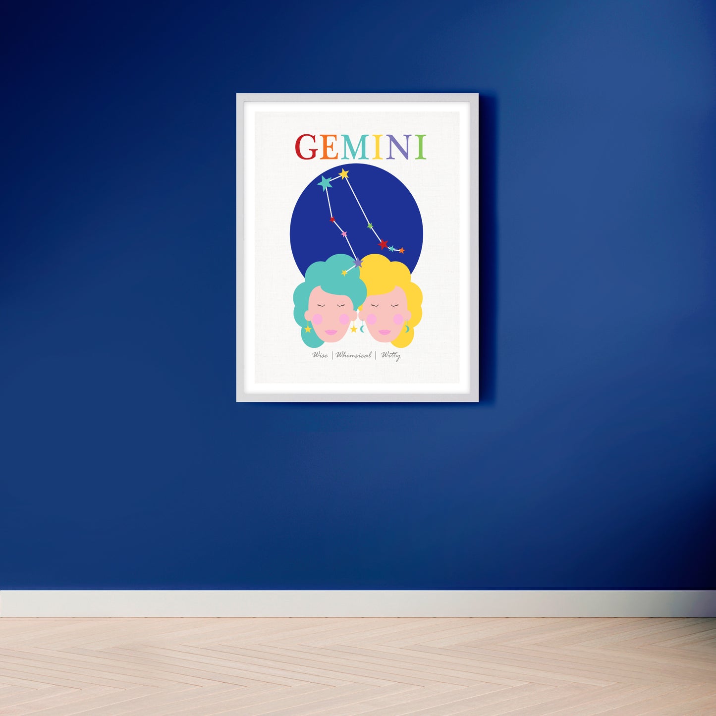 Gemini zodiac star sign birth stats print