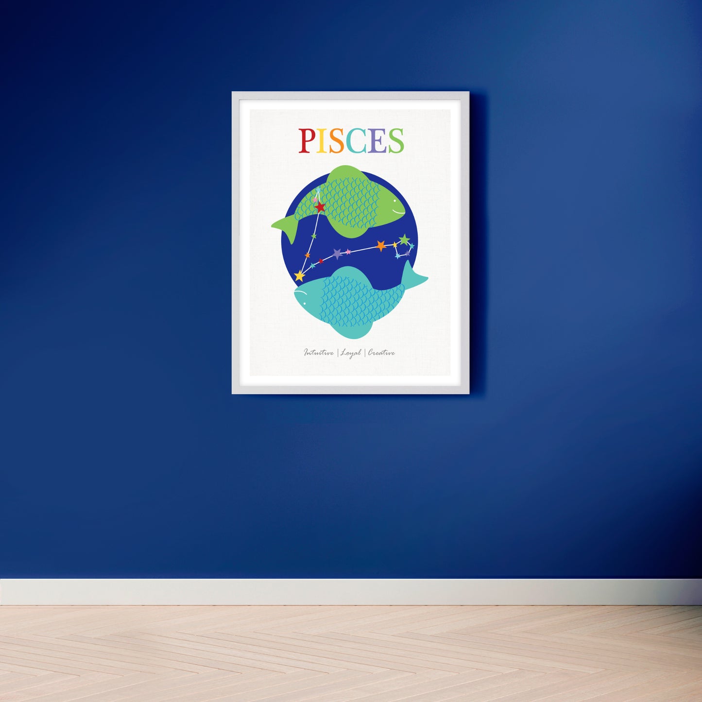 Pisces zodiac star sign birth stats print