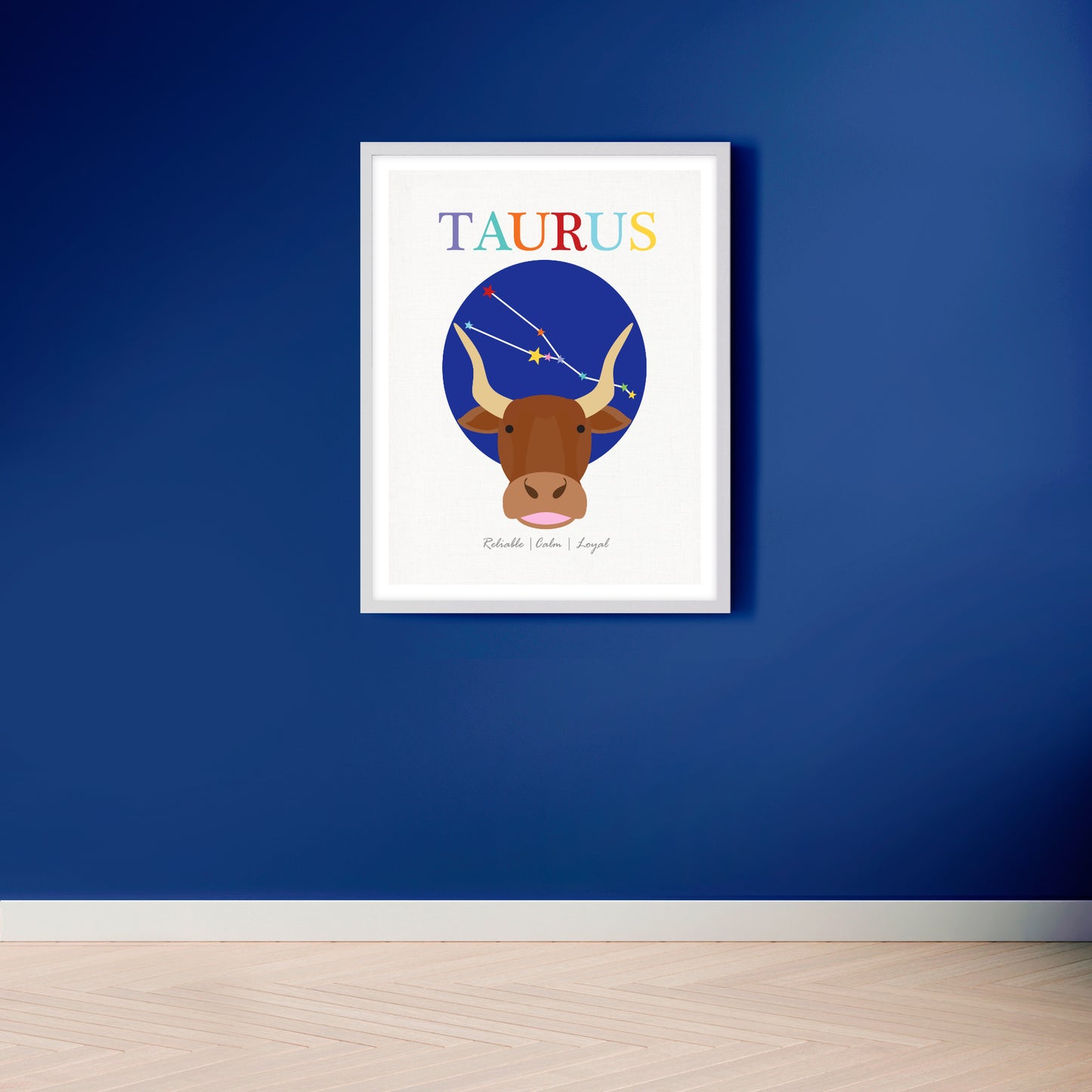 Taurus zodiac star sign birth stats print