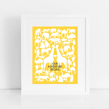 Zoo signature guest book print