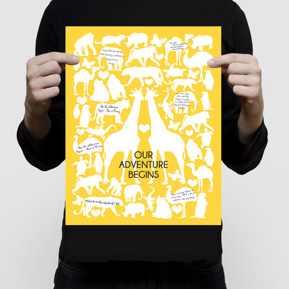 Zoo signature guest book print