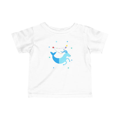Cute kids capricorn tshirt with colourful illustration