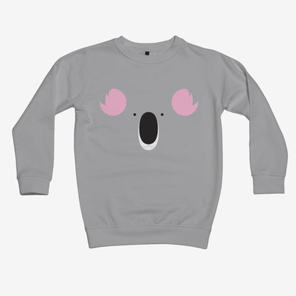 Heather grey sweatshirt with koala design