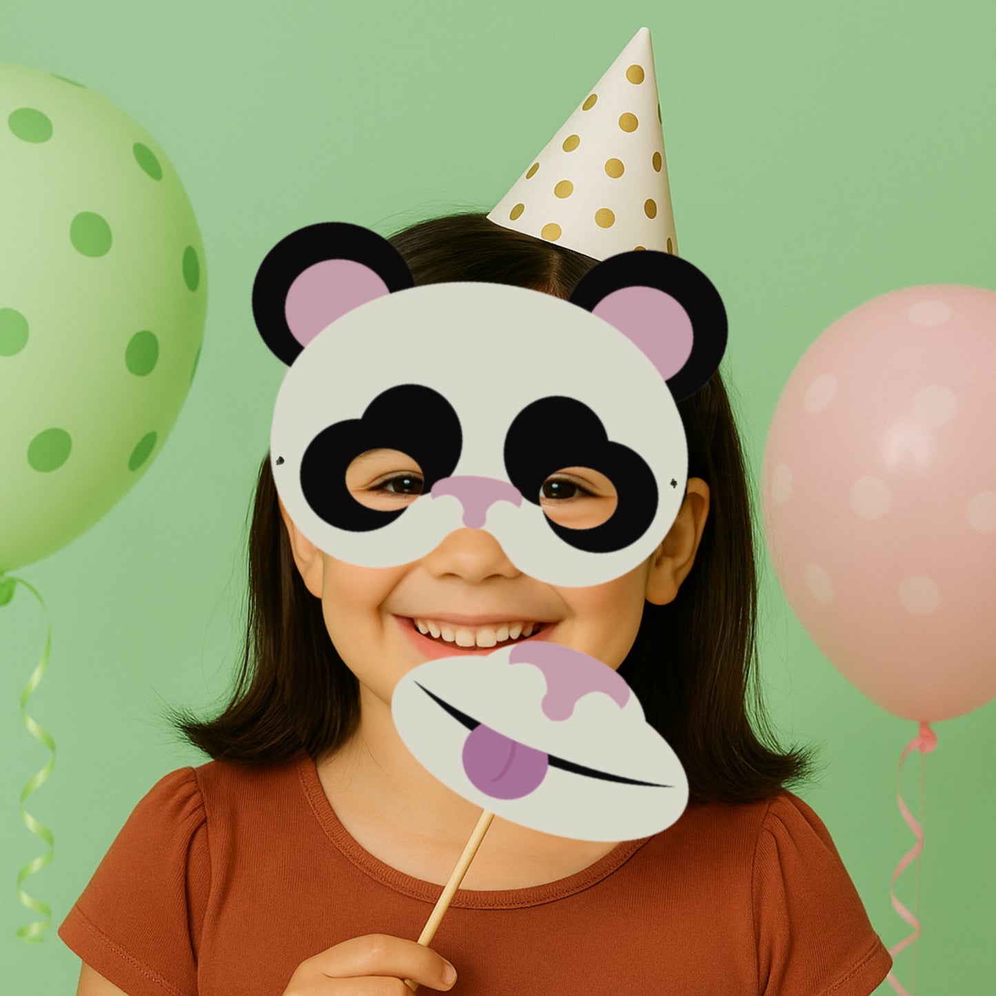 panda mask - PRINTABLE FILE