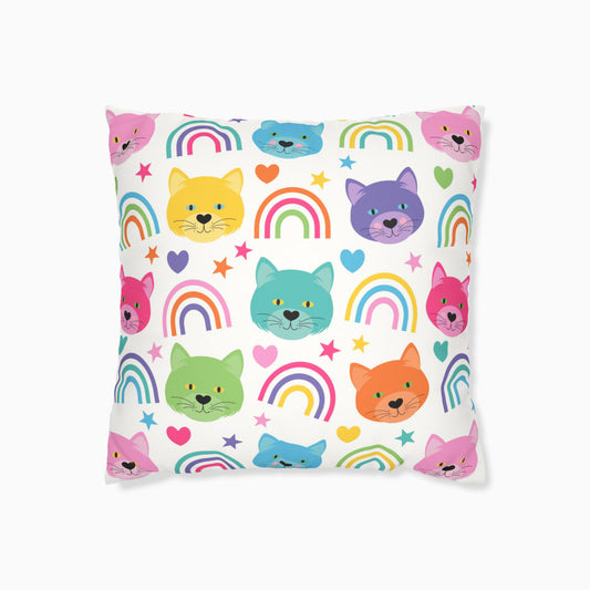 Rainbow kittens cushion cover