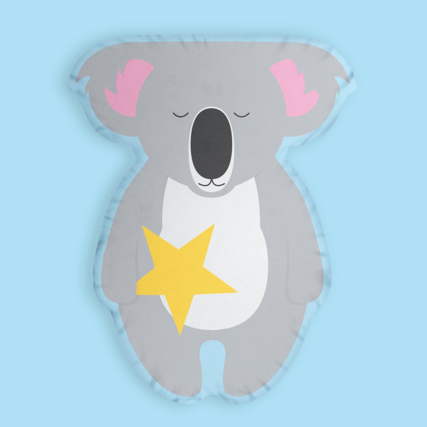 Cut and sew fabric panel - koala pillow