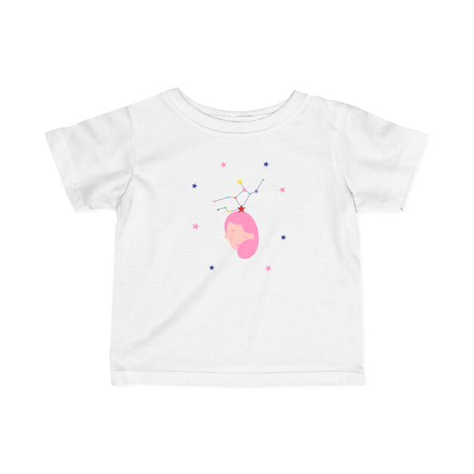 White tshirt with virgo design
