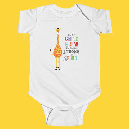 Child grew giraffe baby onesie bodysuit