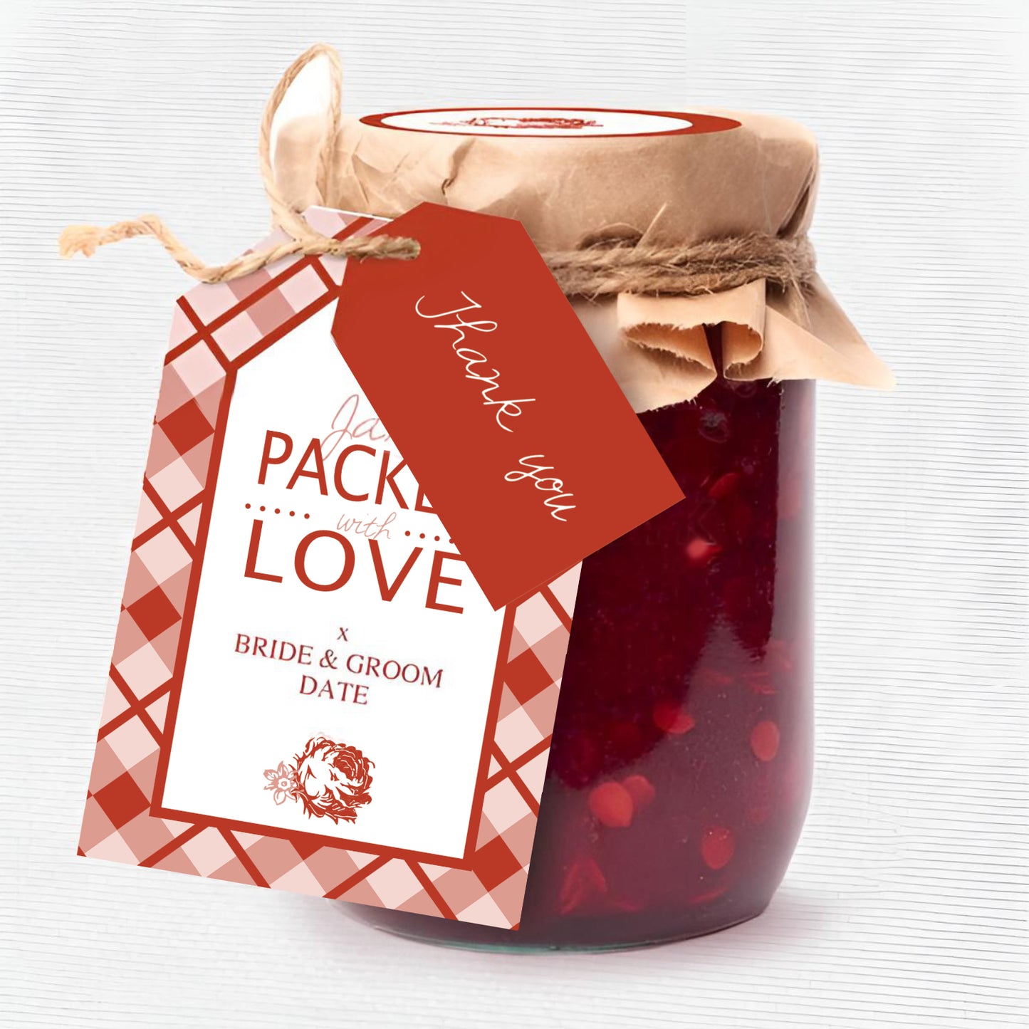 Wedding favour jam jar labels - PRINTABLE FILE