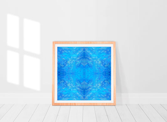 Azure blossom  mandala limited edition print
