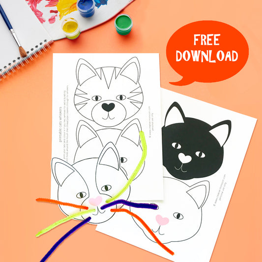 FREE cat's whiskers lacing printable
