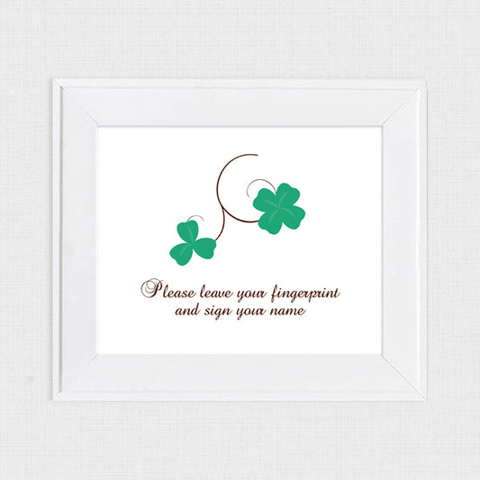 FREE clover guest book sign