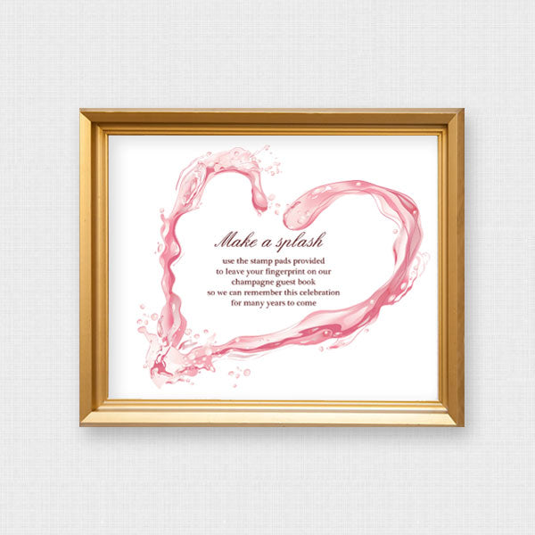 FREE pink champagne signature guest book sign