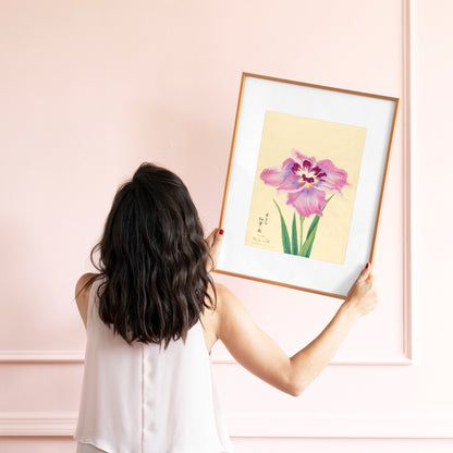 Vintage Japanese iris flower prints