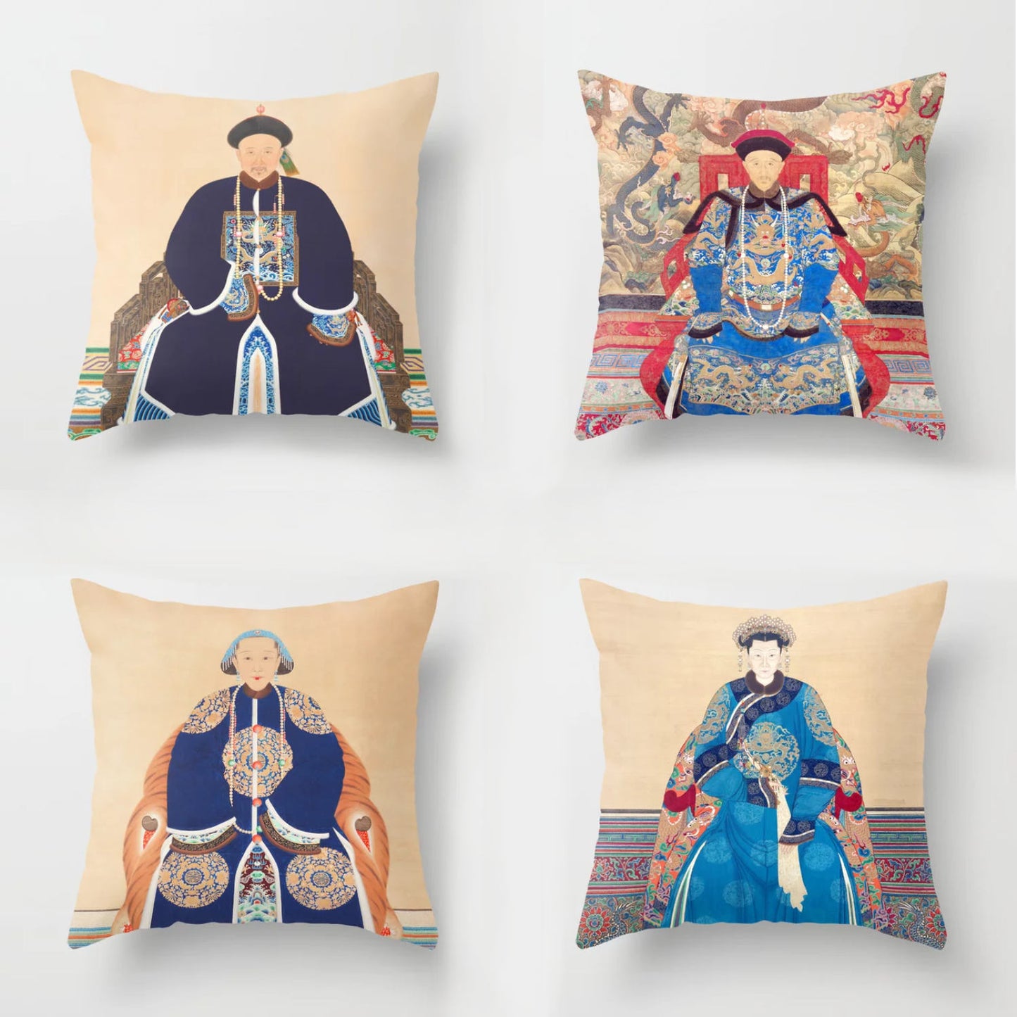 Chinese ancestor prince cushion cover